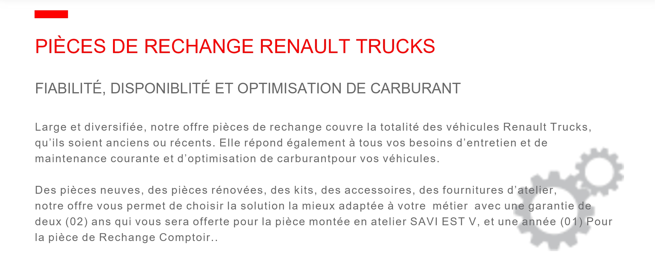 Renault Véhicules Industriels - Pièce de rechange d'origine